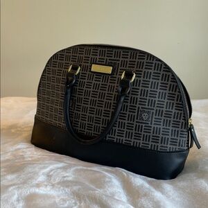 Anne Klein Black and Brown Geometric Handbag Purse
